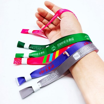 Cloth Adjustable Full Color Dye-Sublimated Wristbands for Events