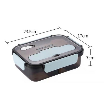 1500ml Plastic Bento Box with Utensils for Adults