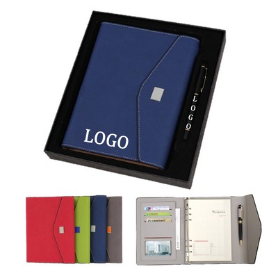 Magnetic Buckle Notebook With Pen Business Set