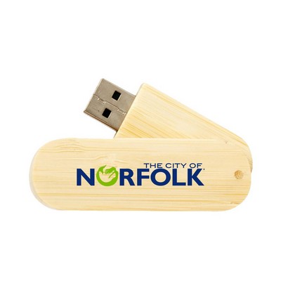 Hinsdale Eco-Friendly Bamboo Swivel USB-16G