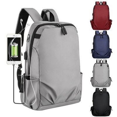 Computer Anti Theft Backpack With USB Charging Port