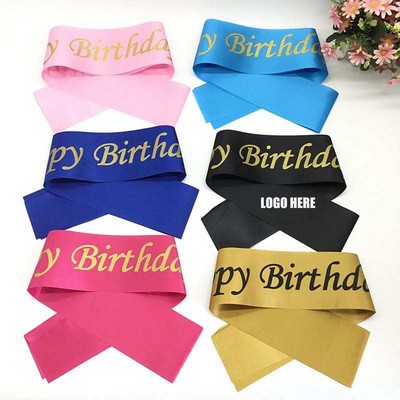 Satin Bithday Sashes