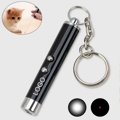 Keychain LED Flashlight Cat Toys