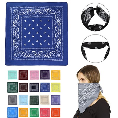 Multi-Purpose Bandana Cowboy Polyester Square Headband