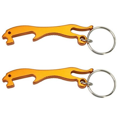 Leopard Bottle Opener Keychain