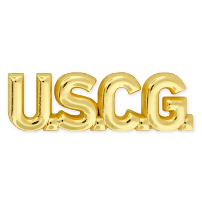 Officially Licensed U.S. Coast Guard Gold Letters Pin