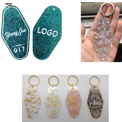 Spangly Hotel Key Tag & Motel KeyChain