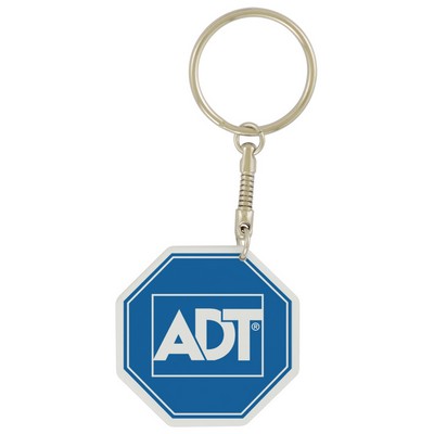 Sublimated Pvc Octagon Key Chain, Award Trophy, 1x1