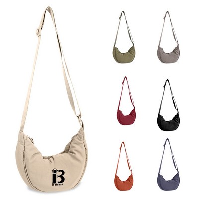 Small Nylon Crescent Crossbody Bag