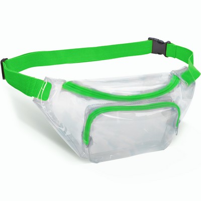 PVC Fanny Pack with Three Zippered Pockets