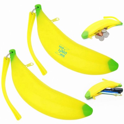 Banana Shaped Silicone Coin Wallet