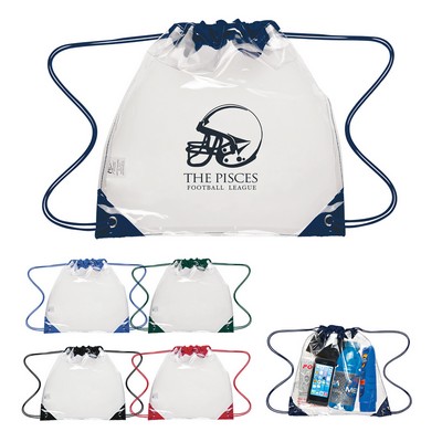 Waterproof PVC Clear Drawstring Backpack