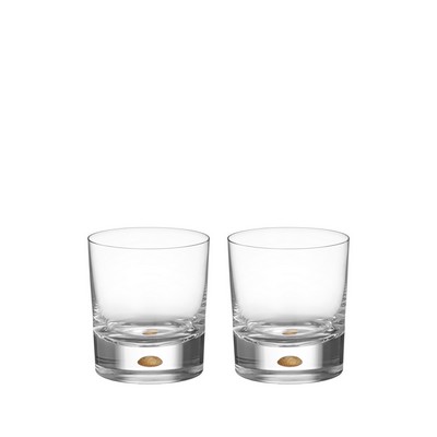 2 Piece Intermezzo Gold Old Fashioned Drinkware Set