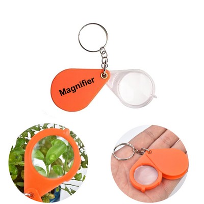 Mini Folding Magnifier Keychain