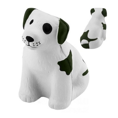 Black and white dog Stress Ball