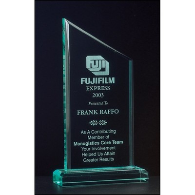 Zenith Jade Acrylic Award, 4 3/4" W x 7 3/4" L