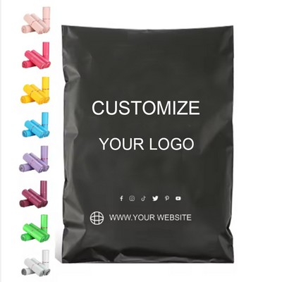 Matte Printed Logo Mail Bag Custom Black Poly Mailers