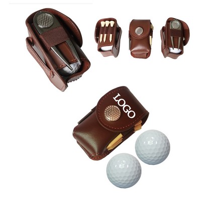 Leather Golf Ball Storage Bag