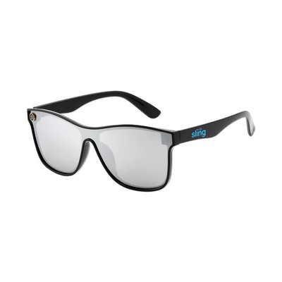 Mixer Sunglasses Black with Mirrored Lens