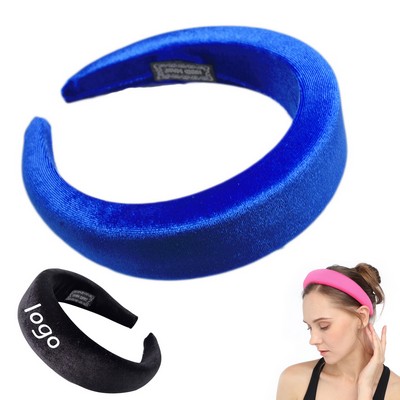 Wide Padded Velvet Headbands