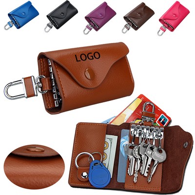 Leather Car Key Holder Pouch