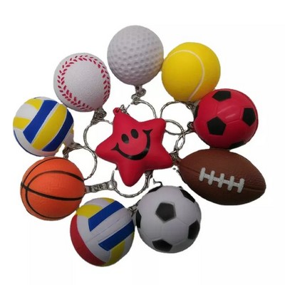 Custom Stress Ball Keychain