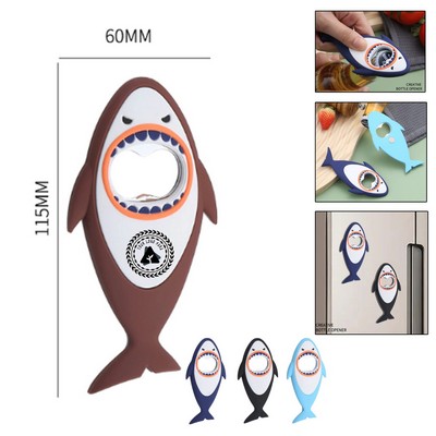 Magnetized Shark-Shaped Bottle Opener for Refrigerator