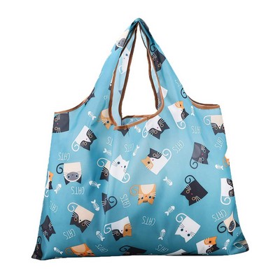 Full Color Folding Tote Bag with Carrying Pouch