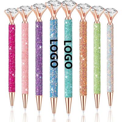 Crystal Shining Glitter Pens with Diamonds on Top