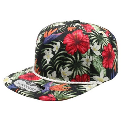 Pitbull Cambridge 5 Panel Unstructured Floral Rope Hat