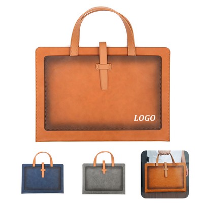 Men PU Business Briefcase