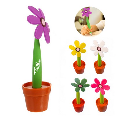 Cartoon Child Ballpoint Pen Flower Pot Shape