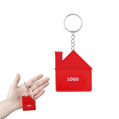 House Shape Tape Measure Keychains