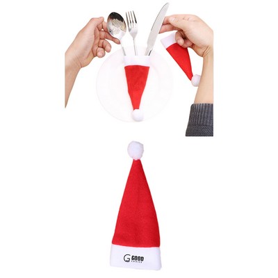 Mini Christmas Hat Knife and Fork Storage Set