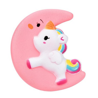 Slow-Rebound Unicorn and Moon Stress Ball