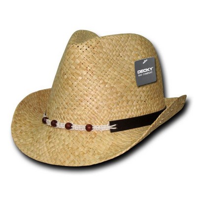 Raffia Straw Woven Fedora Hat