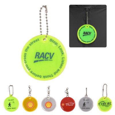 Round Shape Reflective Zipper Pull