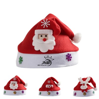 Adult Christmas Hats Snowman, Santa Claus And Reindeer