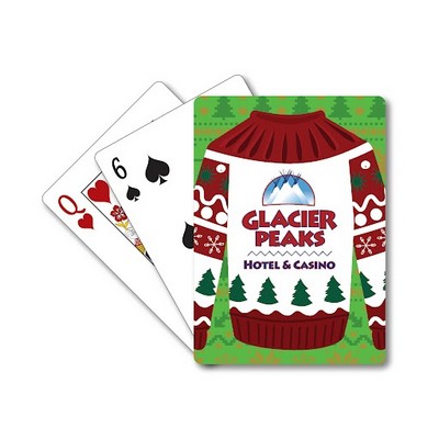 Ugly Christmas Sweater Full Color Custom Back Poker Size Playing Cards