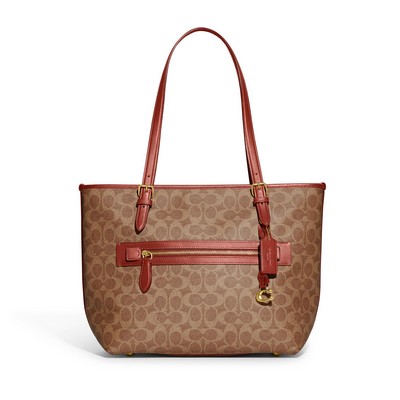 COACH Coated Canvas Signature Taylor Tote - Tan Rust/Brass