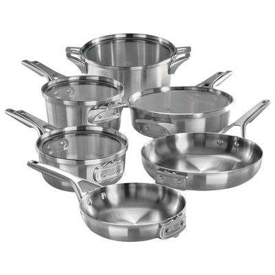 Calphalon Calphalon Premier Space Saving Stainless Steel 10 Pc Cookware Set