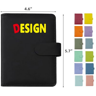 Leather Passport Holder with Pen Holder Cute Passport Book for Women Men