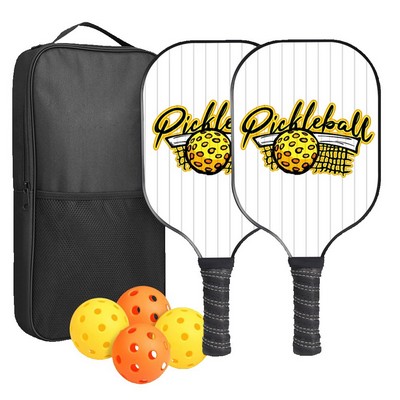 Carbon Fiber Pickleball Set w/ Zipper Bag - Adult