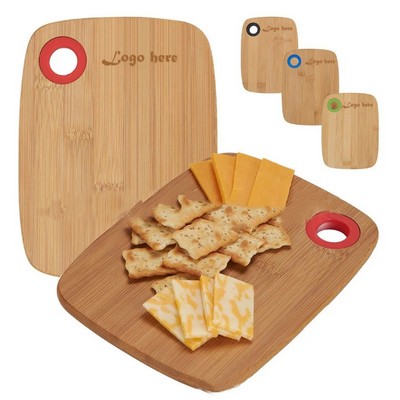 Large Bamboo Cutting Board With Silicone Grip