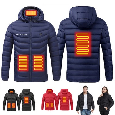 4 Zone Heating Unisex Heated Down Jacket