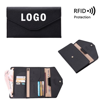 Mulit-Purpose Rfid Blocking Passport Holder Travel Wallet