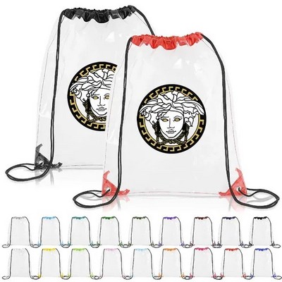 Clear Drawstring Cinch Backpack