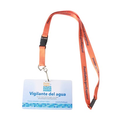 Combo Lanyard sublimated w/ PVC plastic ID Card