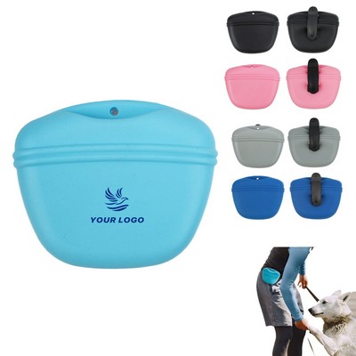 Portable Silicone Dog Treat Bag With Clip