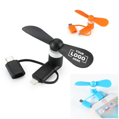 Portable 3-in-1 Smartphone Cooling Fan